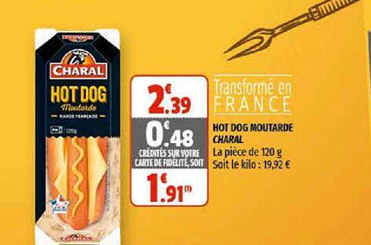 hot dog moutarde charal