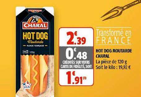 hot dog moutarde charal