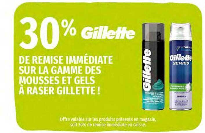 la gamme des mousses et gels à raser gillette !