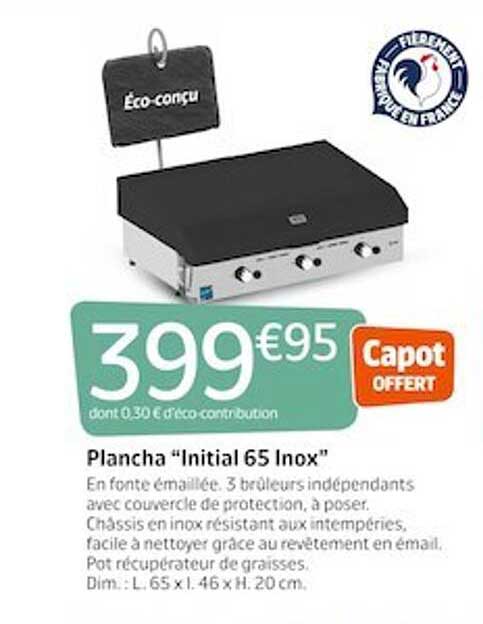 plancha "initial 65 inox"