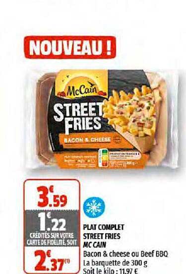 plat complet street fries mc cain