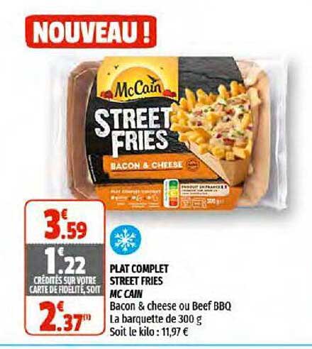 plat complet street fries mc cain