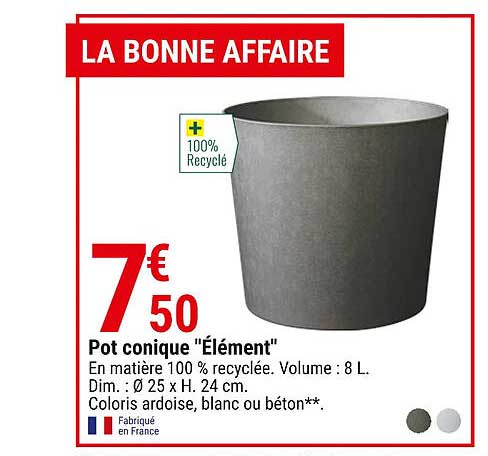 pot conique "élément"