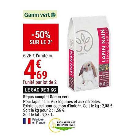 repas complet gamm vert