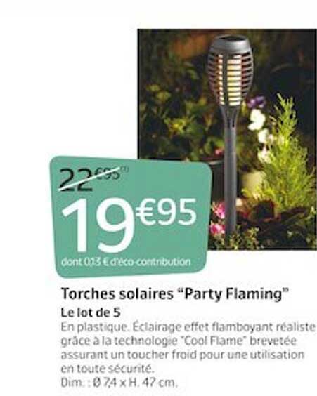 torches solaires "party flaming"