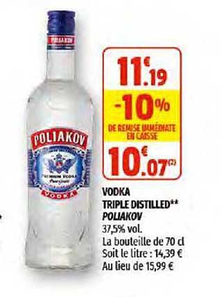 Vodka Triple Distilled Poliakov
