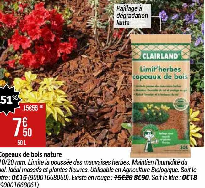 Copeaux De Bois Nature Clairland