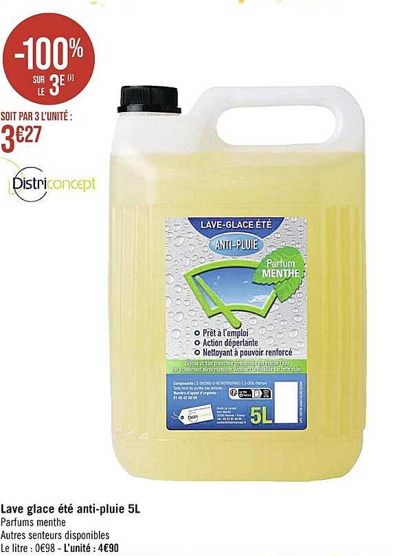 lave glace été anti-pluie 5l districoncept