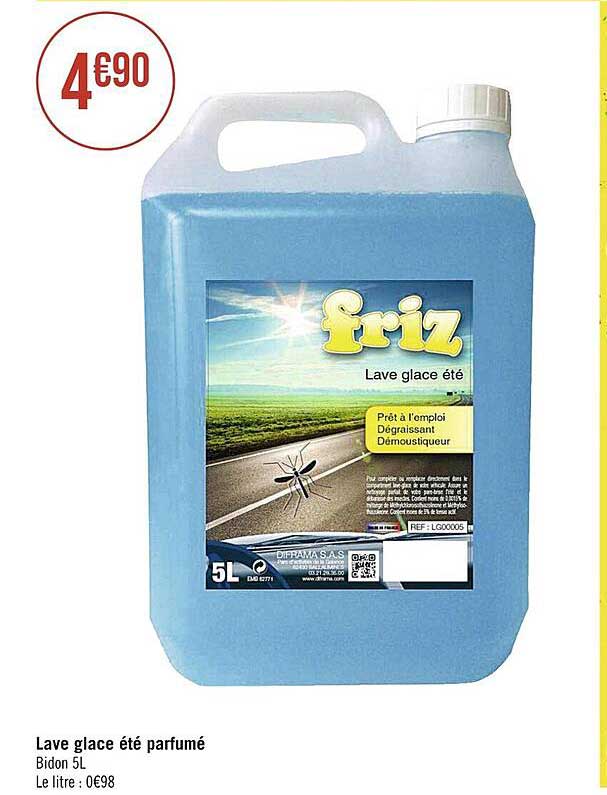 lave glace été parfumé friz
