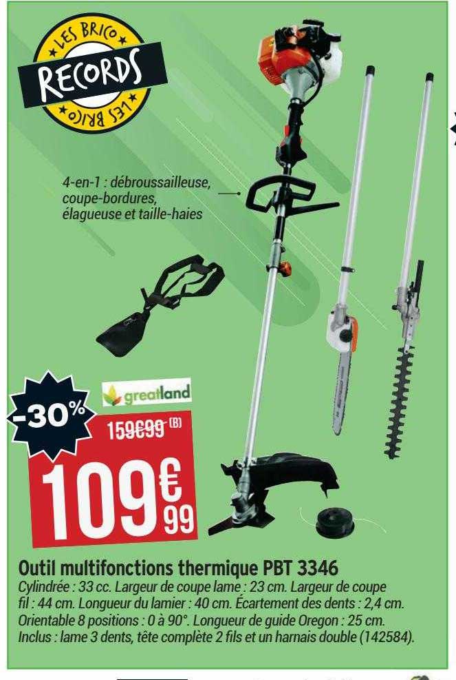 outil multifonctions thermique pbt 3346