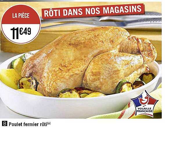 Poulet Fermier Rôti