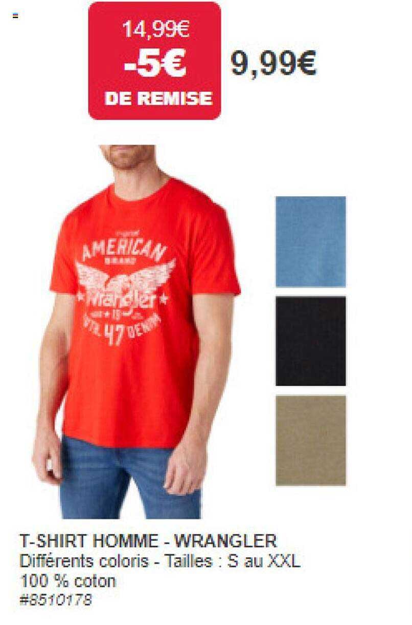 t-shirt homme - wrangler