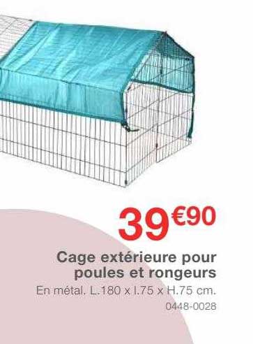 cage extérieure pour poules et rongeurs