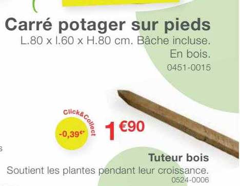 Carré Potager Sur Pieds, Tuteur Bois
