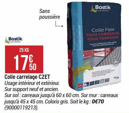 colle carrelage c2et bostik