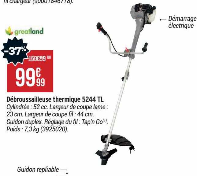 débroussailleuse thermique 5244 tl greatland