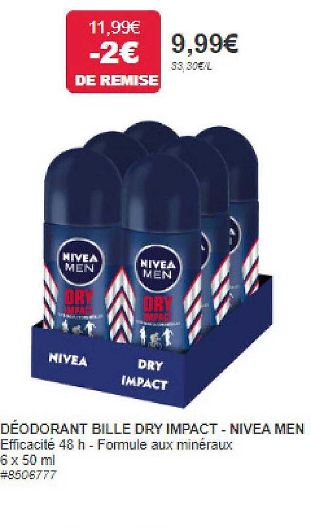 déodorant bille dry impact - nivea men