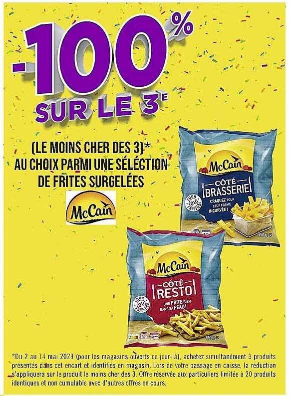 frites surgelées mc cain