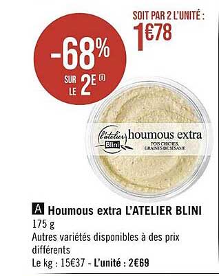 houmous extra l'atelier blini