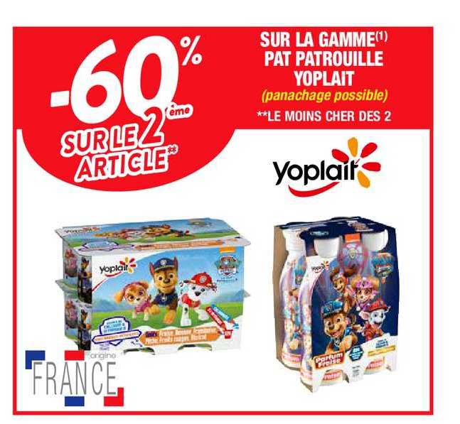 la gamme pat patrouille yoplait