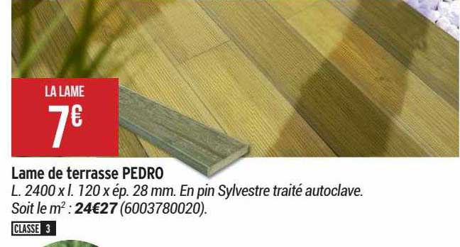 lame de terrasse pedro