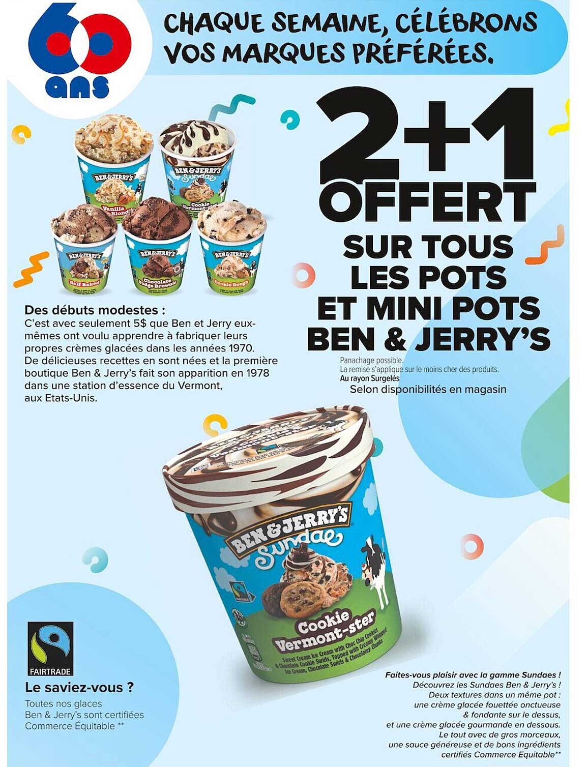 les pots et mini pots ben & jerry's
