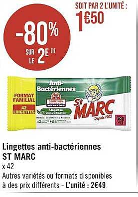 lingettes anti-bactériennes st marc