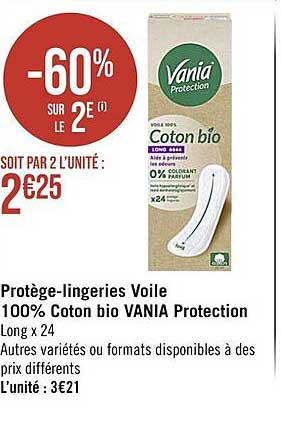 protège-lingeries voile 100% coton bio vania protection