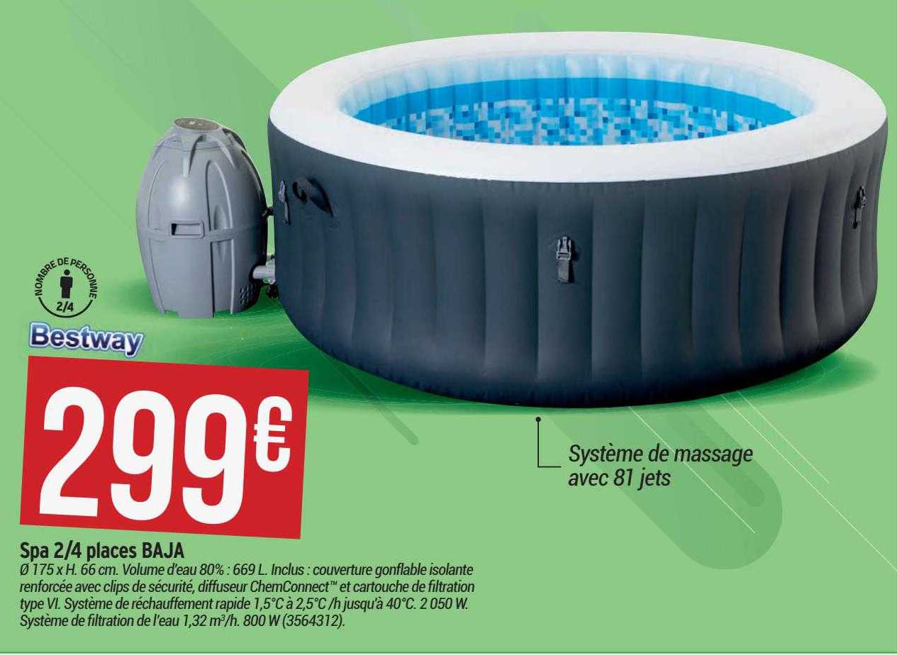 spa 2-4 places baja bestway