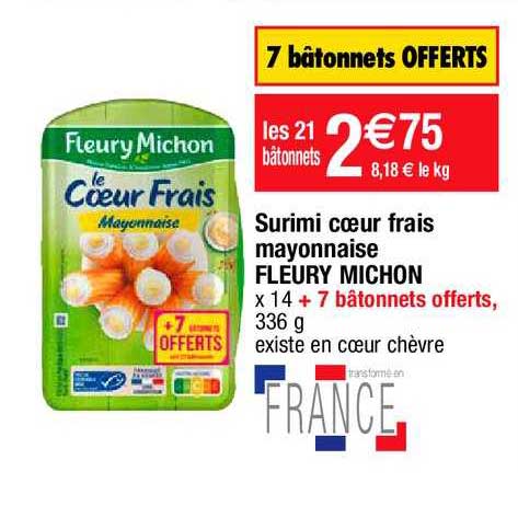 surimi cœur frais mayonnaise fleury michon