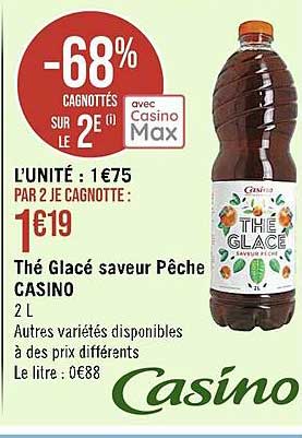 Thé Glacé Saveur Pêche Casino