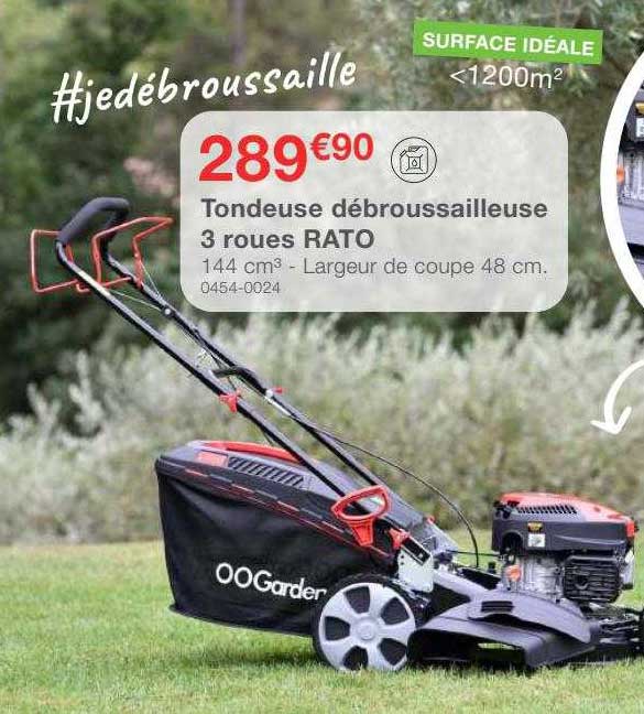 tondeuse débroussailleuse 3 roues rato