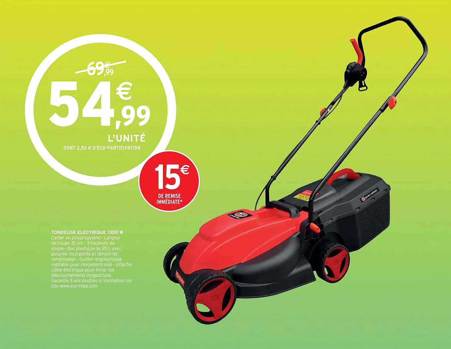 tondeuse électrique 1300w