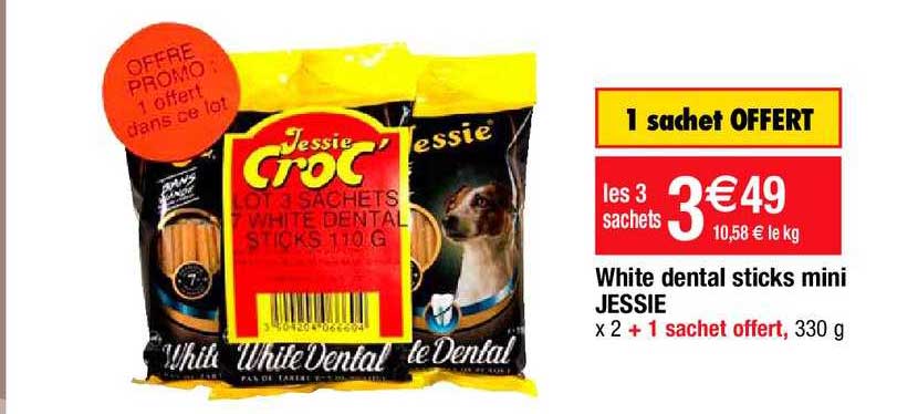 White Dental Sticks Mini Jessie
