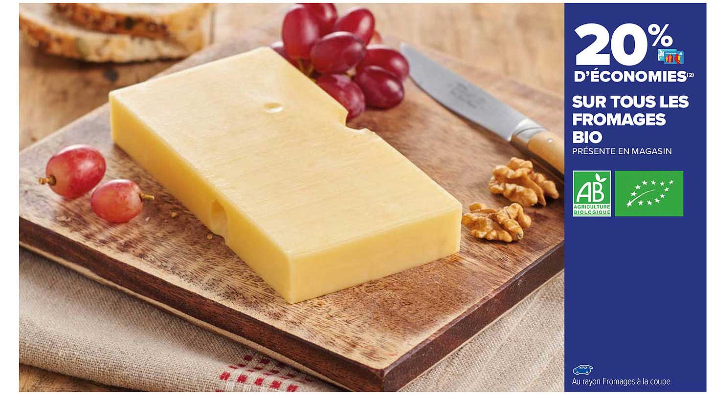 20% D'economies Sur Tous Les Fromages Bio
