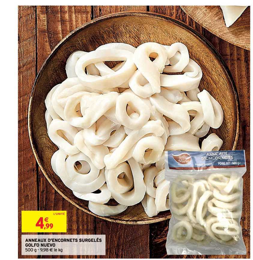 anneaux d'encornets surgelés golfo nuevo