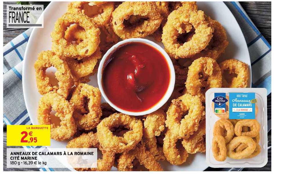 anneaux de calamars à la romaine cité mariné