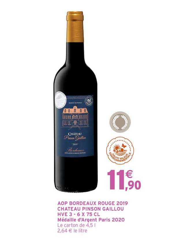 aop bordeaux rouge 2019 château pinson gaillou hve 3