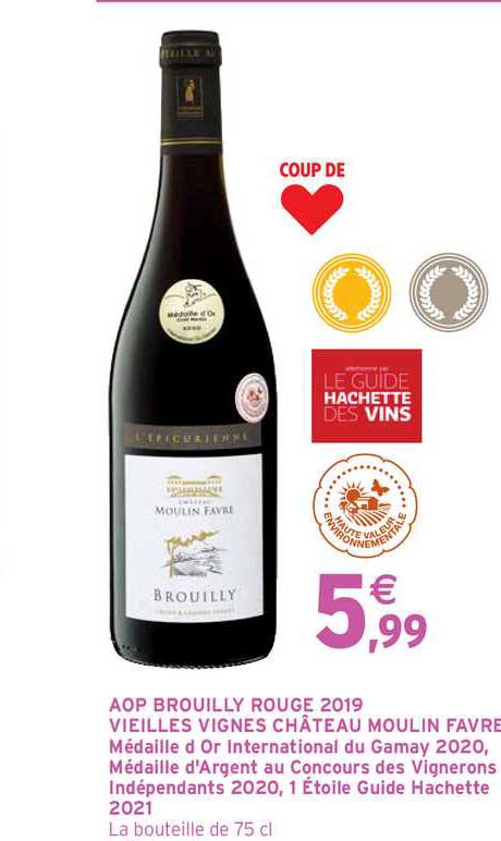 aop brouilly rouge 2019 vieilles vignes château moulin favre