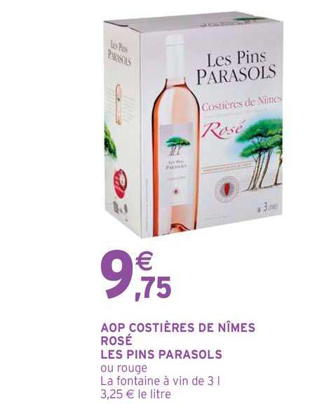 aop costières de nîmes rosé les pins parasols