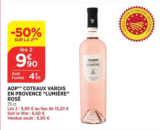 Aop Côteaux Varois En Provence "lumière" Rosé