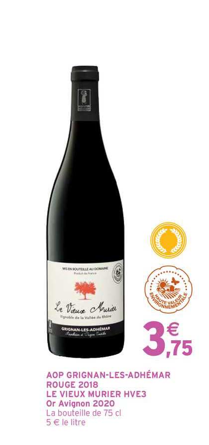 aop grignan-les-adhémar rouge 2018 le vieux murier hve3