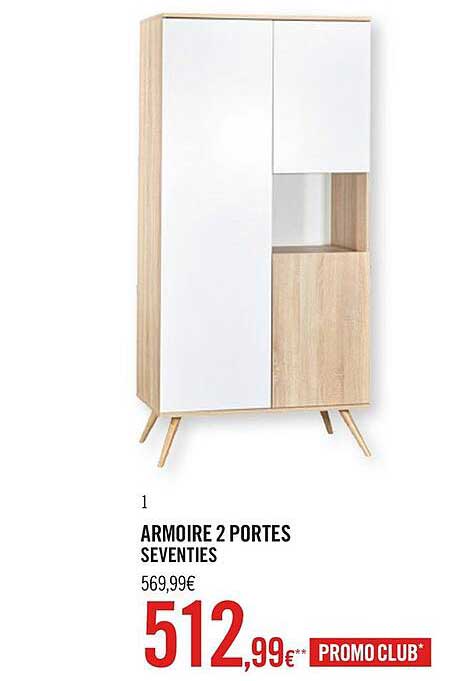 armoire 2 portes seventies