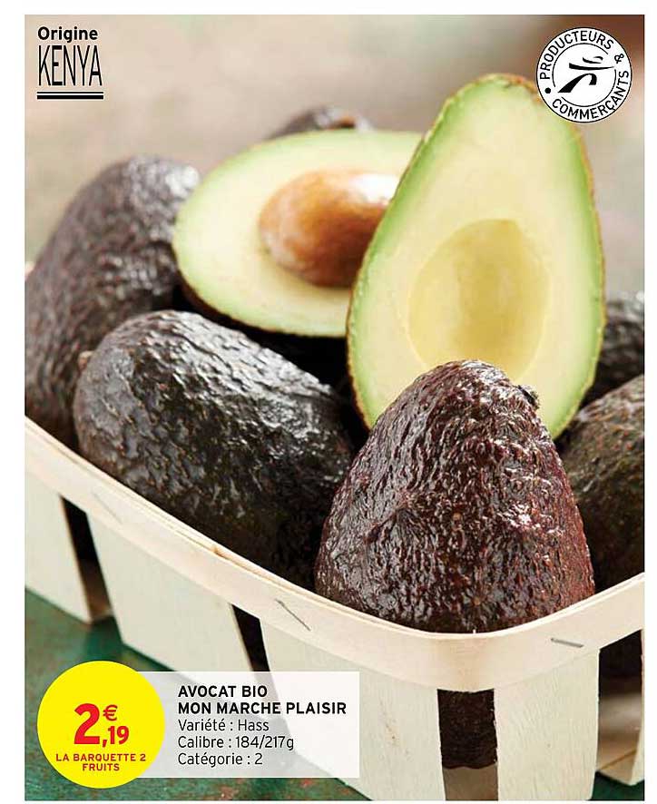 avocat bio mon marché plaisir