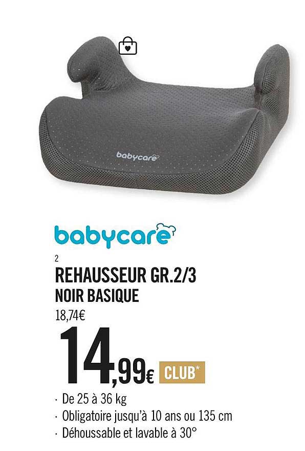 babycare rehausseur gr.2-3 noir basique