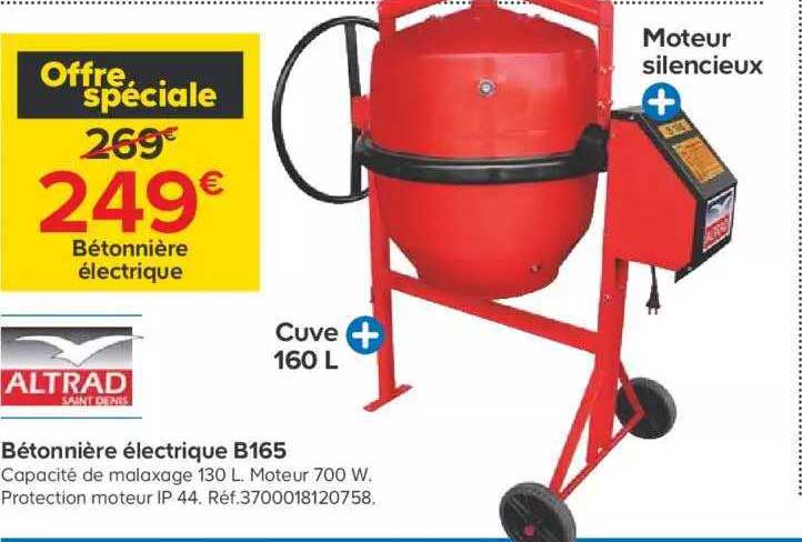 bétonnière électrique b165 altrad