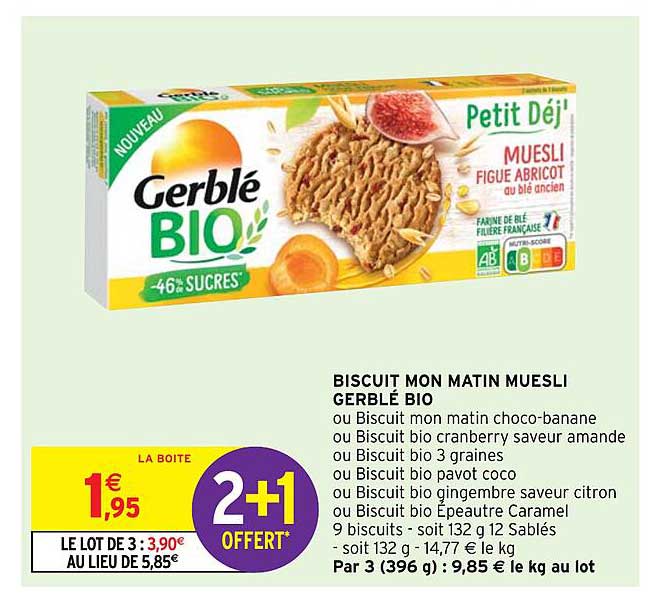 biscuit mon matin muesli gerblé bio