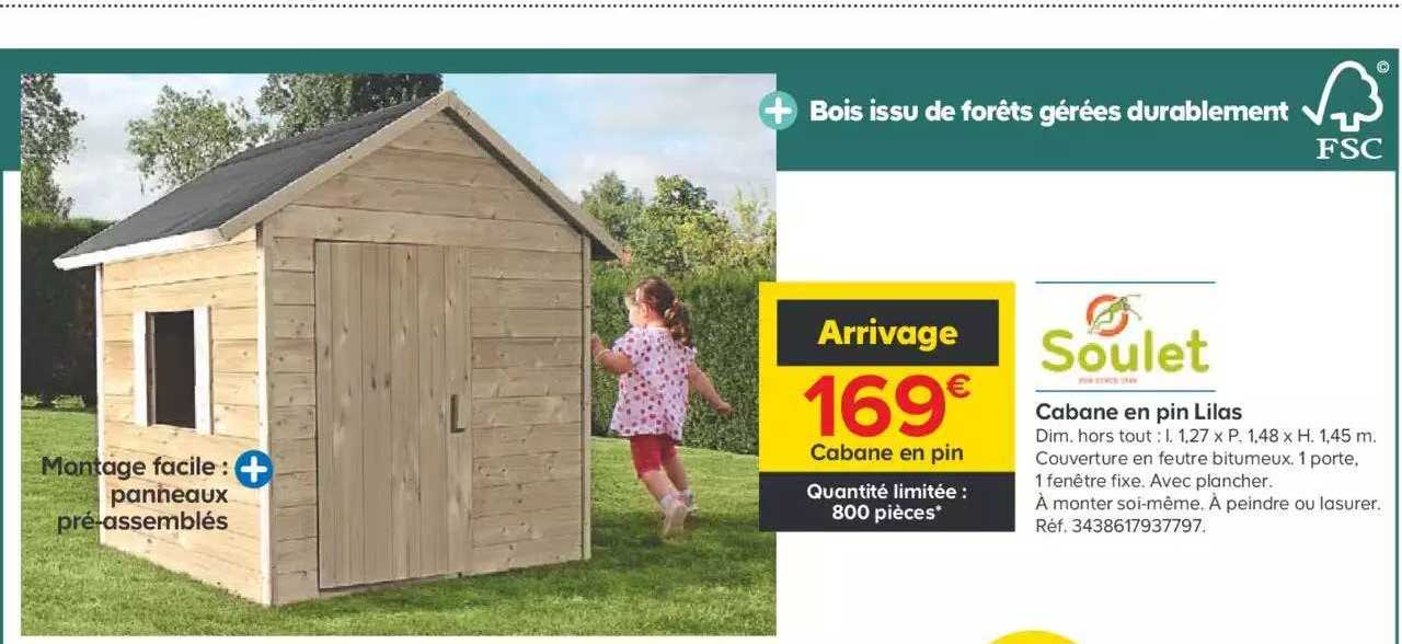 cabane en pin lilas soulet