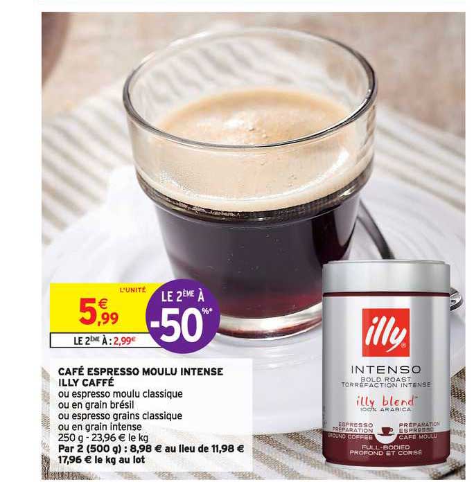 café espresso moulu intense illy caffé