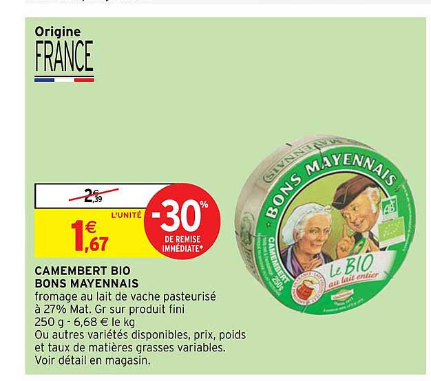 camembert bio bons mayennais